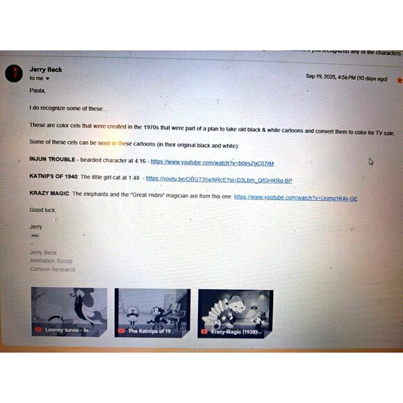 1930's Cartoons 1970 remakes 23 Cels Warner Bros Looney Tunes & Charles Mintz - Picture 12 of 12